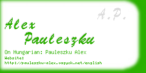 alex pauleszku business card